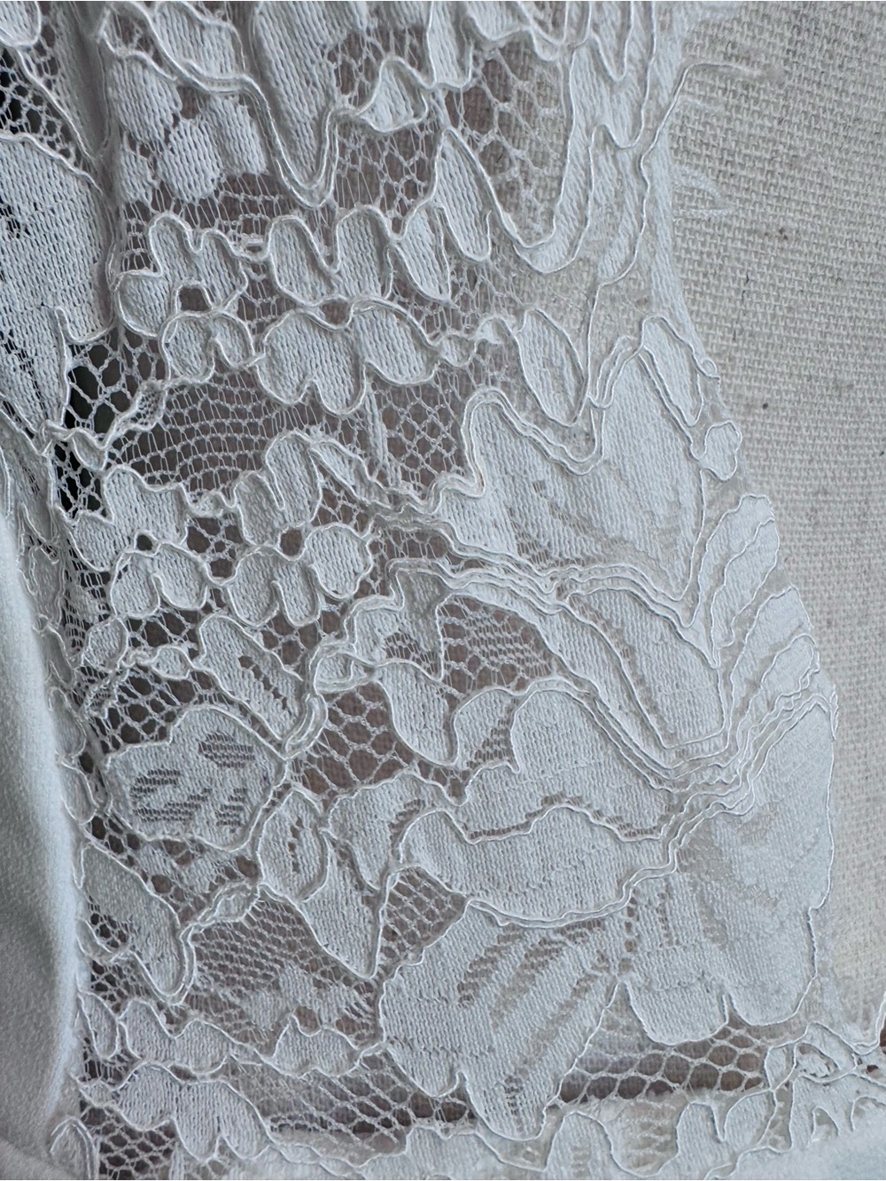 Lulus Romantic Moments White Lace‎ Long Sleeve Maxi Dress NWT Large - Picture 5 of 10